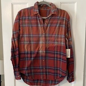 Upcycled Plaid Button Down Shirt